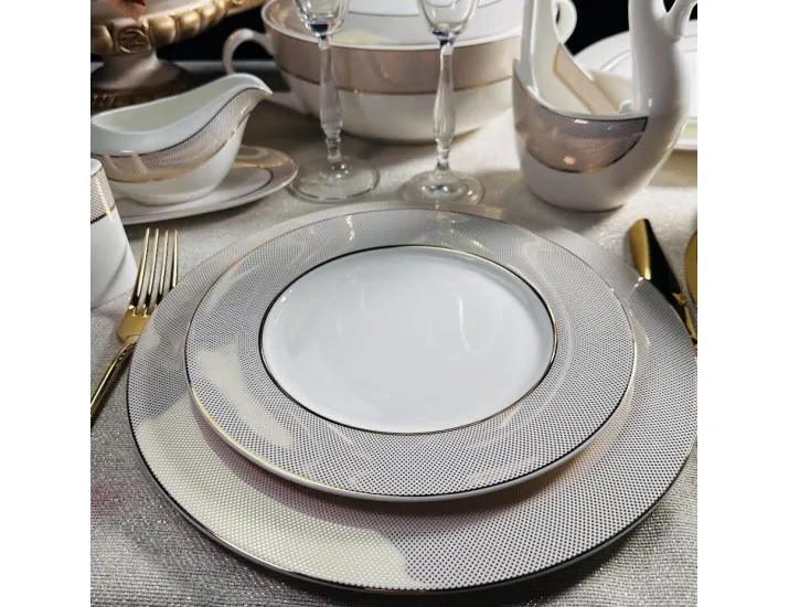 Набор из 6 тарелок 22см Lenardi Золотая Симфония 145-504