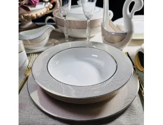 Набор из 6 глубоких тарелок 23см Lenardi Золотая Симфония 145-505