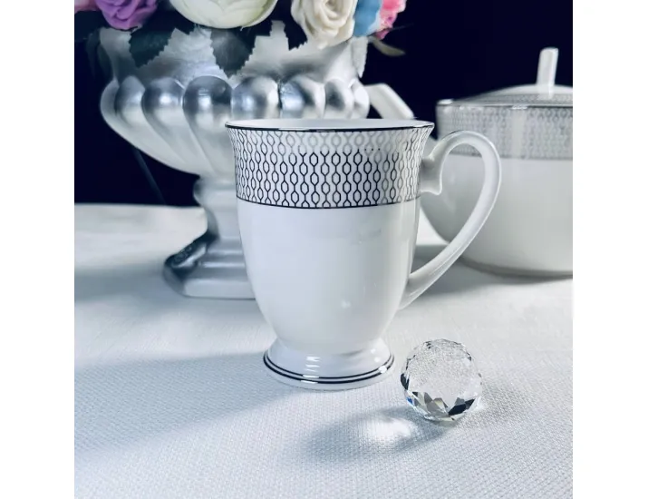 Кружка 350мл Lenardi Севилья серебро 145-555