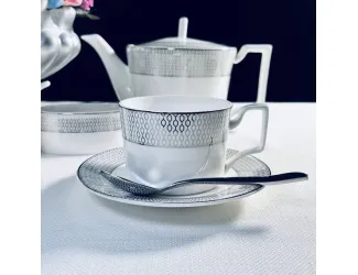 Чайный набор 12предметов 250 мл Lenardi Севилья серебро 145-556