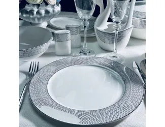 Набор из 6 тарелок 27см Lenardi Севилья серебро 145-557