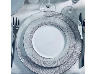  Набор из 6 тарелок 22см Lenardi Севилья серебро 145-558