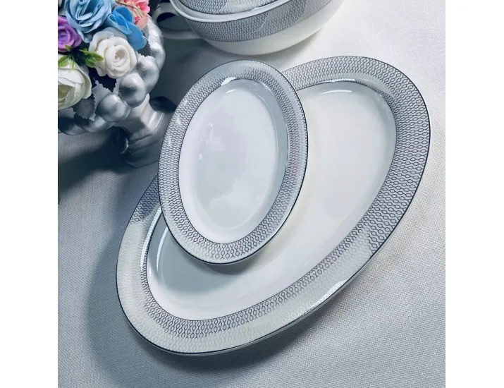  Набор из 6 тарелок 22см Lenardi Севилья серебро 145-558