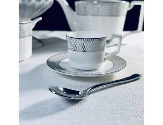  Кофейный набор 12предметов 110мл Lenardi Севилья серебро 145-563