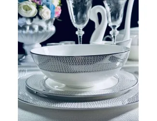 Набор из 6 салатников 18см Lenardi Севилья серебро 145-564