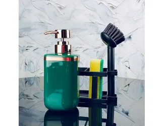 Набор кухонный диспенсер с щеткой и губкой на подставке Lenardi 146-020