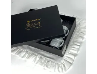 Набор кофейных пар на 6 персон 12 предметов 140мл Lenardi 155-011 серый