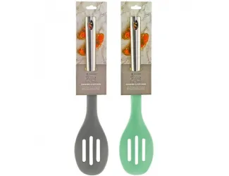 Силиконовая ложка с прорезями 33 см (х48)