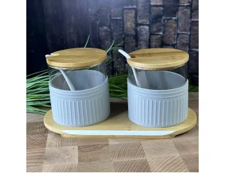 Набор для специй 2пр. с ложками на подставке Lenardi 160-229