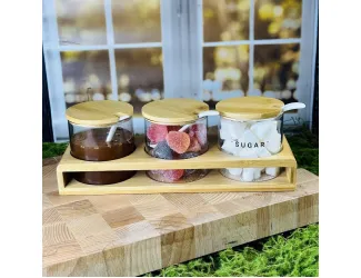 Набор для специй 3предмета с ложками на подставке Lenardi 160-231