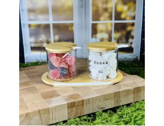 Набор для специй 2 предмета с ложками на подставке Lenardi 160-234