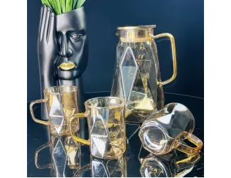 Набор графин 1700мл и 6 стаканов Lenardi 160-257 янтарный