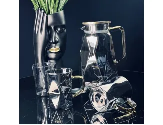 Набор графин 1700мл и 6 стаканов Lenardi 160-259 серый