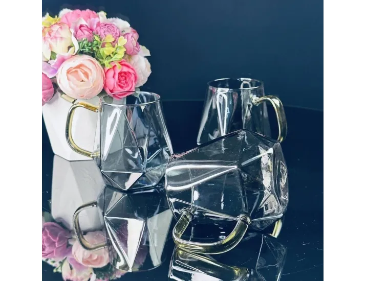 Набор из 6 кружек 350мл Lenardi 160-277 серый