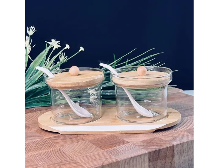 Набор для специй 2 предмета с ложками на подставке Lenardi 160-281