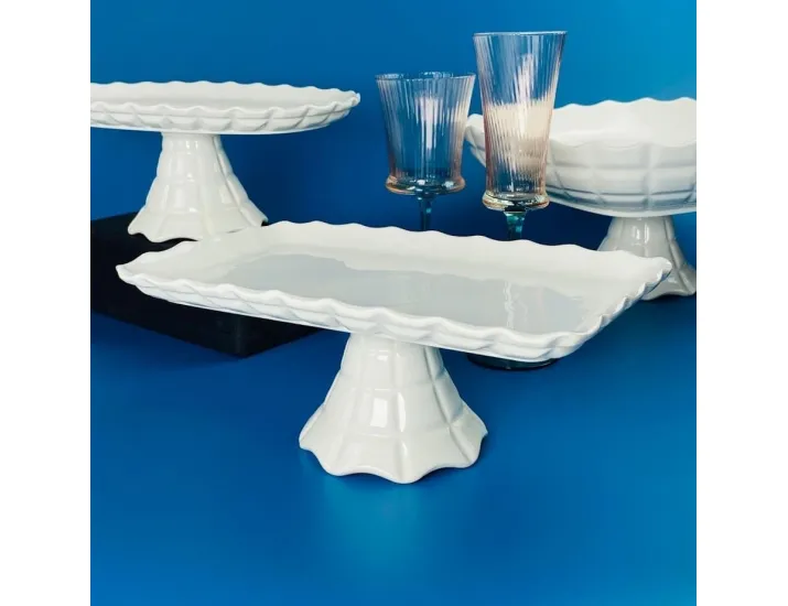 Прямоугольное блюдо 30х18х11,5см на ножке Lenardi Корнелия 163-058