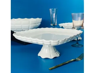 Квадратное блюдо 25,5х11,5см на ножке Lenardi Корнелия 163-059