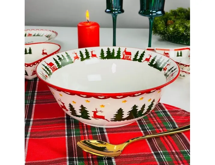 Салатник 23см Lenardi НОВЫЙ ГОД 164-042