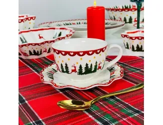 Чайный набор 12пр. 240мл НОВЫЙ ГОД 164-059