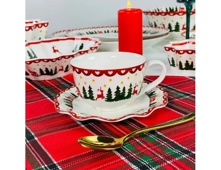 Чайный набор 12пр. 240мл НОВЫЙ ГОД 164-059