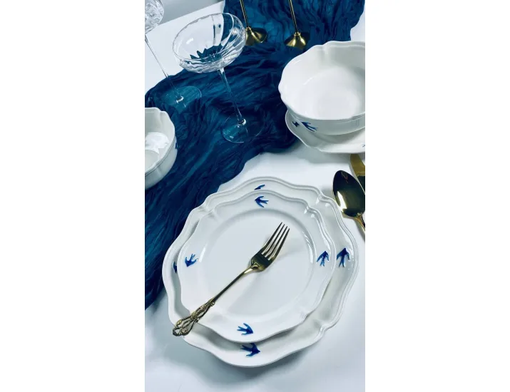 Набор салатников 6шт 18см Lenardi Ласточки 164-149