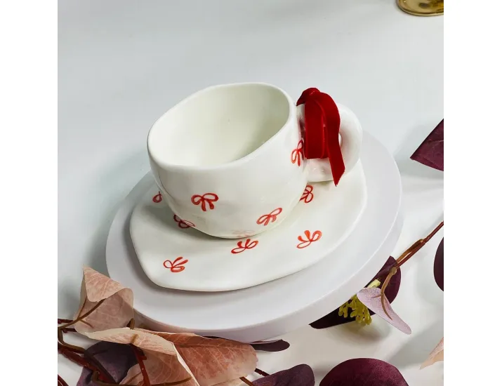 Чайная пара 300мл Lenardi 164-163 бантики