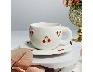 Чайная пара 300мл Lenardi 164-164 вишенки