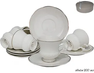 Набор чайных пар на 6 пермон12 предметов Lenardi 181-086