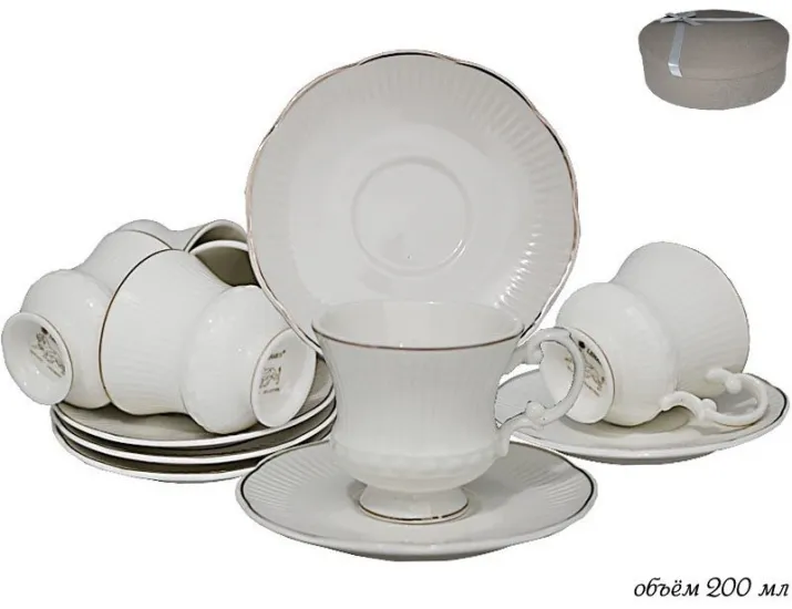 Набор чайных пар на 6 пермон12 предметов Lenardi 181-086