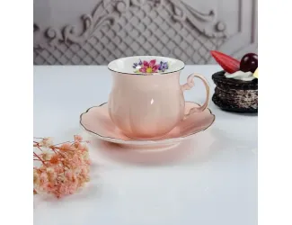 Набор кофейных пар на 6 персон 12 предметов 100мл Lenardi 181-192 розовый