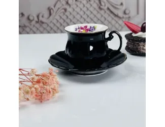 Набор кофейных пар на 6 персон 12 предметов 100мл Lenardi 181-193 чёрный