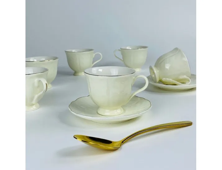 Набор кофейных пар на 6 персон 12 предметов 95мл Lenardi 181-234