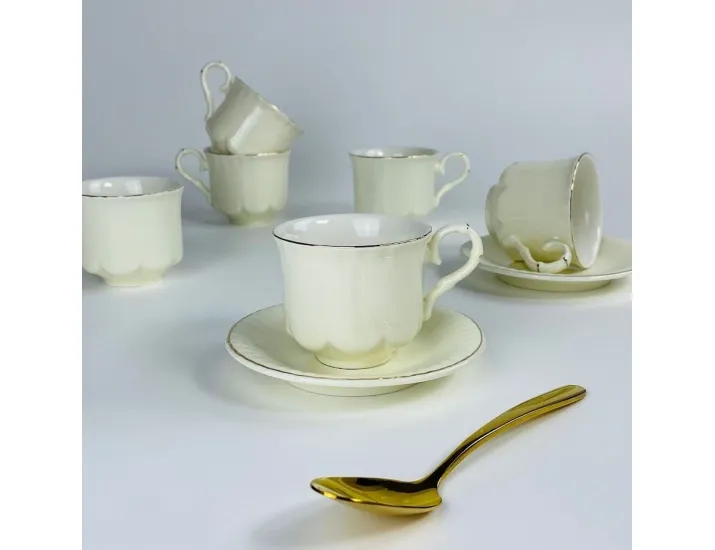 Набор кофейных пар на 6 персон 12 предметов 150мл Lenardi 181-235