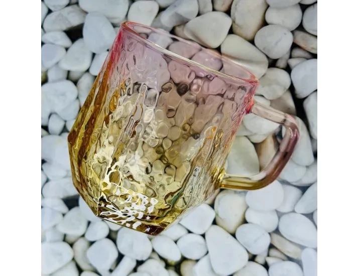 Набор из 6 кружек 300мл Lenardi 200-011 розовый/янтарный