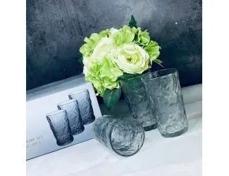 Набор стаканов 350мл Lenardi 200-018 серый