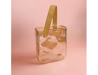 Ваза-сумочка 19см Lenardi 200-143 янтарна