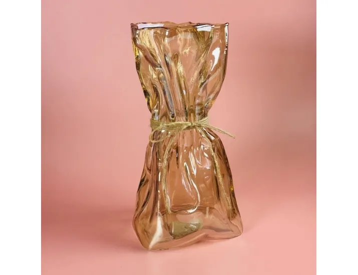Ваза-пакет 30см Lenardi 200-148 янтарная
