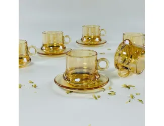 Кофейный набор 12 предметов 190мл Lenardi 200-153 янтарный