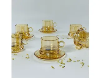 Кофейный набор 12 предметов 190мл Lenardi 200-155 янтарный