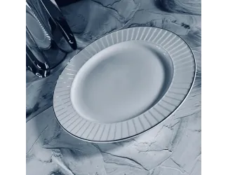 Набор из 6 тарелок 23см Lenardi Marzipan Grey 102-044