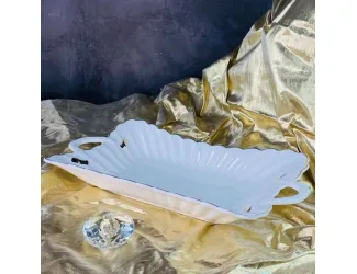 Прямоугольное блюдо 34см Lenardi Margarita с ручками 102-115