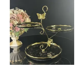 Трехъярусная этажерка Lenardi Multicolor 106-253 чёрная