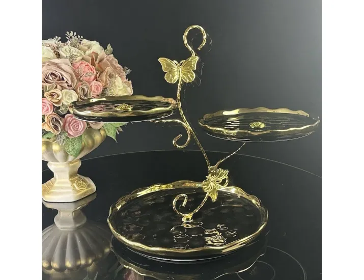 Трехъярусная этажерка Lenardi Multicolor 106-253 чёрная