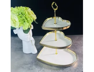 Трехъярусная этажерка Lenardi Multicolor 122-046 белая