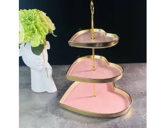 Трехъярусная этажерка Lenardi Multicolor 122-047 розовый