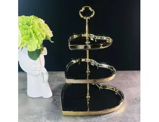 Трехъярусная этажерка Lenardi Multicolor 122-048 чёрная