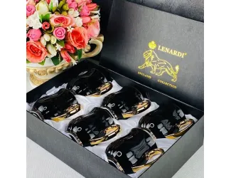 Набор из 6 кружек 400мл Lenardi Multicolor 133-371 чёрный
