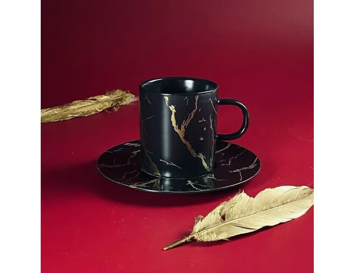 Чайная пара 200мл Lenardi чёрная 133-428