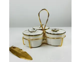 Набор из 3 банок на подставке Lenardi Melody 163-024