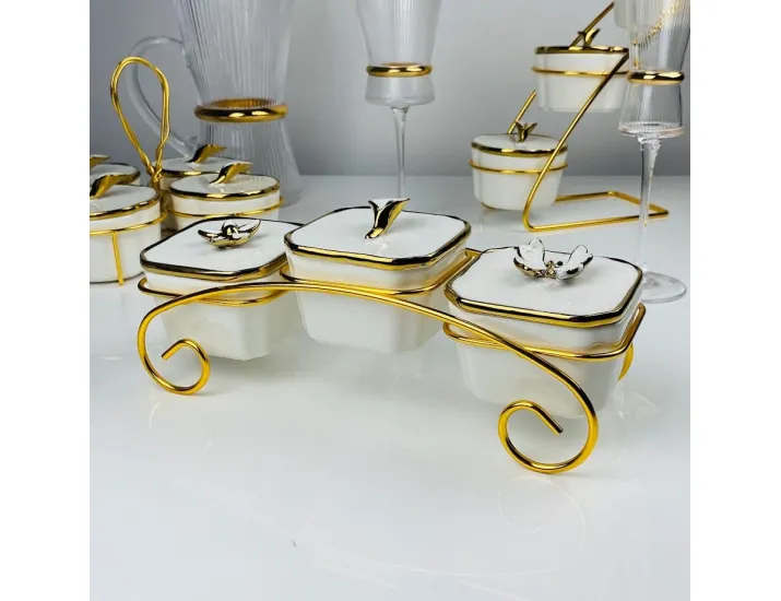 Набор из 3 банок на подставке Lenardi Melody 163-027